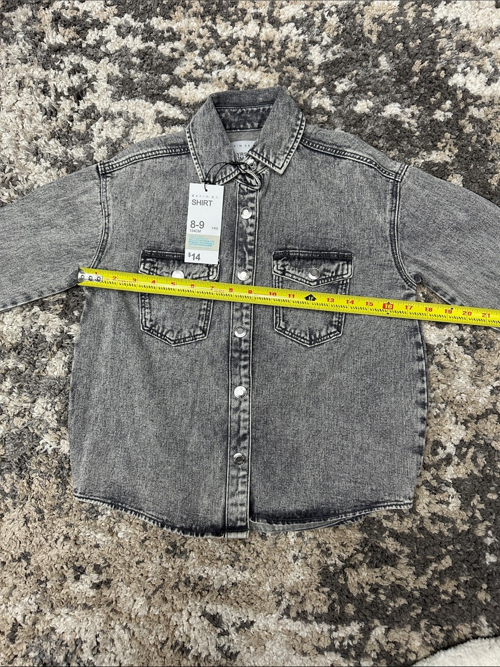 Primark Grey Washed Denim Shirt Jacket - Picture 9 of 9